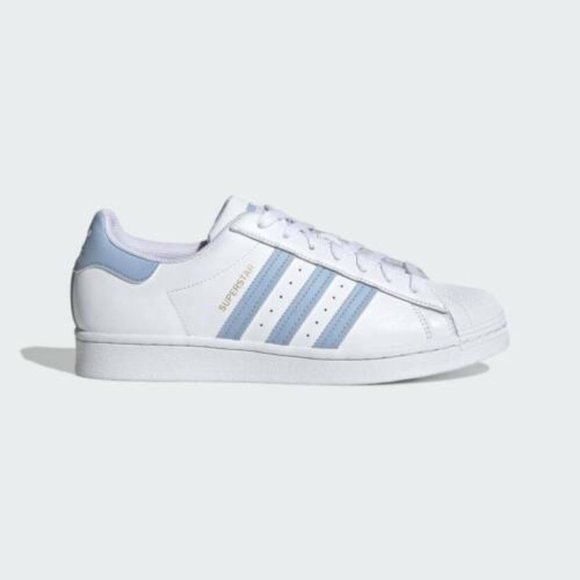 Adidas Originals Superstar Low Mens Casual Shoes White Blue H05645 NEW Size 10 - Picture 2 of 7